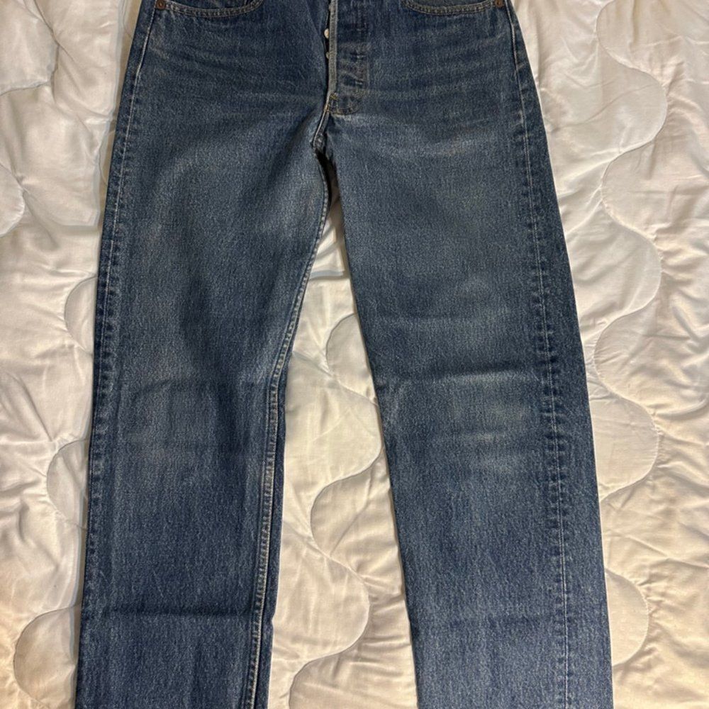Levis 501 Denim from late 1980s Waist 30 Inseam 28 inches